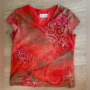 .*FREE*🆓 Abstract patterned V-neck S